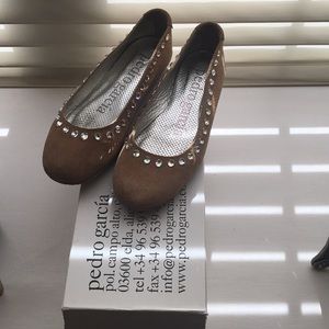Pedro Garcia Crystal/Suede Flats